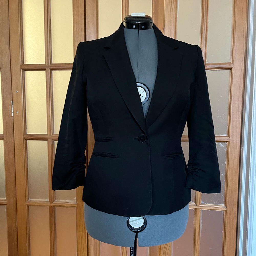 Beautifully Tailored 9&Co Black 3/4 Sleeve Women's Blazer Jacket